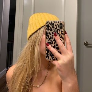 Soft yellow beanie